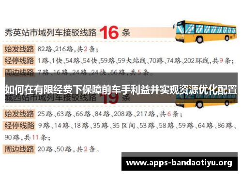 如何在有限经费下保障前车手利益并实现资源优化配置